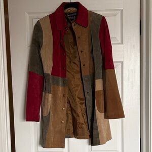 Vintage patchwork suede jacket